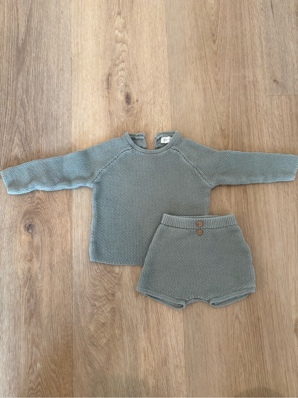 Quincy Mae Infant Sage Knit Set